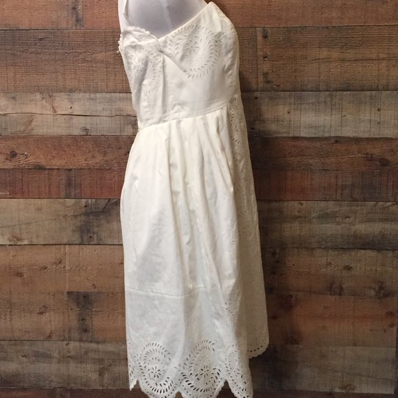 Marc Jacobs White Eyelet Sundress Adjustable/Removeable Straps Size 6 - Picture 7 of 16